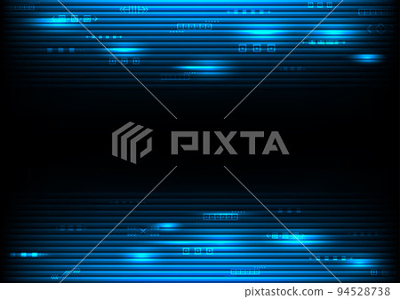 Abstract modern line background. blue neon light digital technology. vector art illustration 94528738