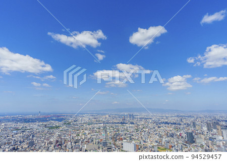 The cityscape of Osaka seen from the Abeno Harukas observatory The cityscape of Osaka seen from the Abeno Harukas observatory 94529457