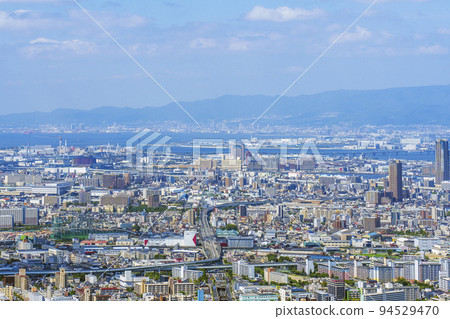 The cityscape of Osaka seen from the Abeno Harukas observatory 94529470