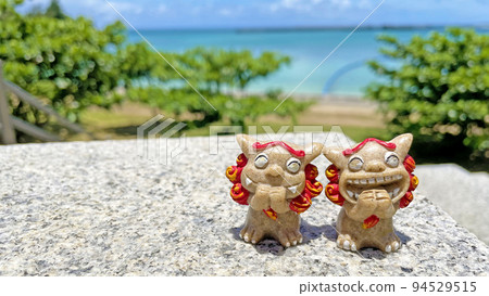 Sea and Shisa Okinawa Prefecture Miyakojima Painagama Beach 94529515