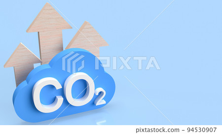 The co2 and cloud for eco or ecology concept 3d rendering 94530907