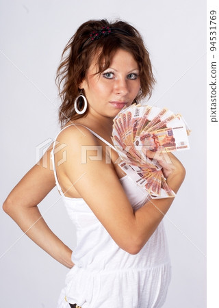 Young Lady with money 94531769
