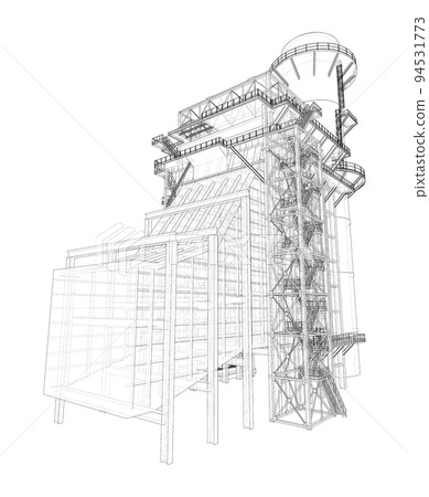 Industrial equipment. Vector rendering of 3d 94531773