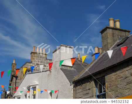 The city of Lerwick and the shetland islands in scotland 94532152