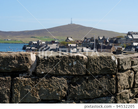 The city of Lerwick and the shetland islands in scotland 94532205
