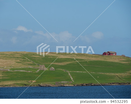 The city of Lerwick and the shetland islands in scotland 94532295