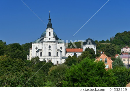 Lysice - A beautiful old castle in the Czech Republic. A summer sunny day and a tip for a family trip, a popular tourist spot. Lysice - A beautiful old castle in the Czech Republic. A summer sunny day and a tip for a family trip, a popular tourist spot. 94532329