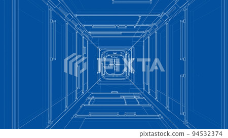 Interior of the space station. Vector Interior of the space station. Vector 94532374