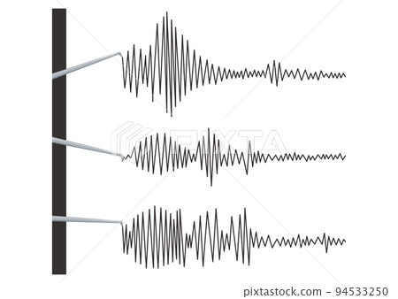 Earthquake seismic waves lines on seismograph vector illustration. Earthquake seismic waves lines on seismograph vector illustration. 94533250