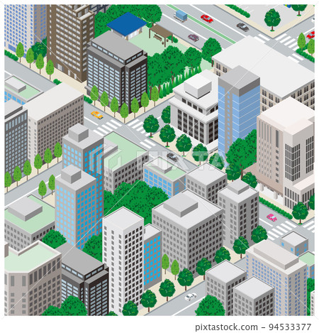 城市景觀的三維視圖。 94533377