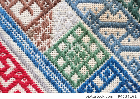 Kogin embroidery close-up Kogin embroidery close-up 94534161