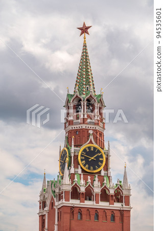 Spasskaya Tower of Moscow Kremlin on Red Square, Russia 94535601