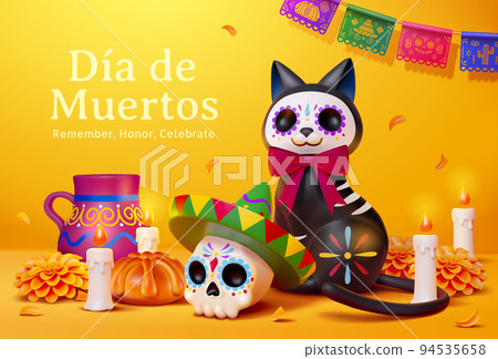 3d Day of the dead poster 94535658