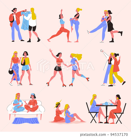 Female Friends Color Set 94537170