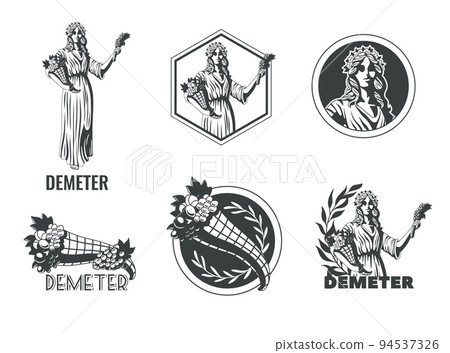 Demeter Greek Goddess Emblems 94537326