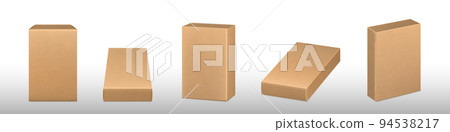 Kraft cardboard package box template 94538217