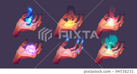 Witch hands with magic spells 94538231