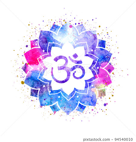 Om sign in lotus flower 94540010