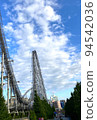 Scenery with a roller coaster in Tokyo Dome City 94542036