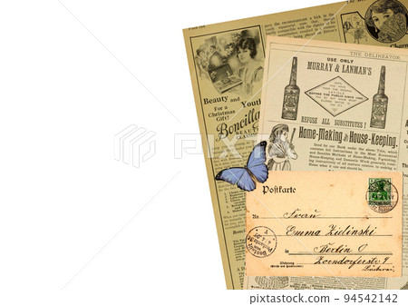 Vintage English Newspaper - Stock Illustration [94542142] - PIXTA