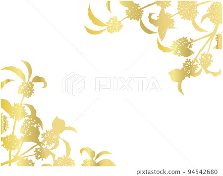 Kanagi rhino silhouette frame ① (diagonal, golden style) Kanagi rhino silhouette frame ① (diagonal, golden style) 94542680