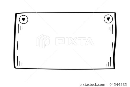 Paper empty sheet in doodle style. Sketch stikers vector illustration for notes. Doodle checklist Paper empty sheet in doodle style. Sketch stikers vector illustration for notes. Doodle checklist 94544385