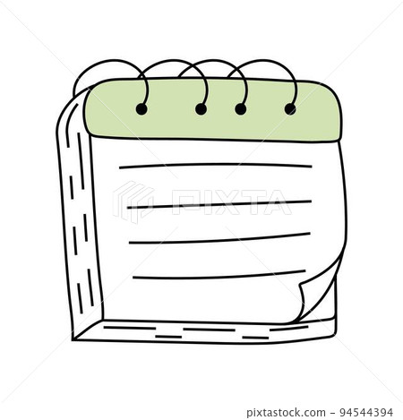 Paper empty sheet in doodle style. Sketch stikers vector illustration for notes. Doodle checklist Paper empty sheet in doodle style. Sketch stikers vector illustration for notes. Doodle checklist 94544394
