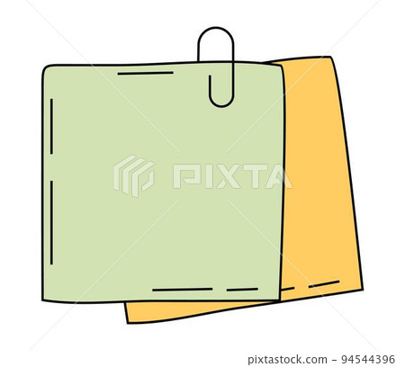 Paper empty sheet in doodle style. Sketch stikers vector illustration for notes. Doodle checklist Paper empty sheet in doodle style. Sketch stikers vector illustration for notes. Doodle checklist 94544396