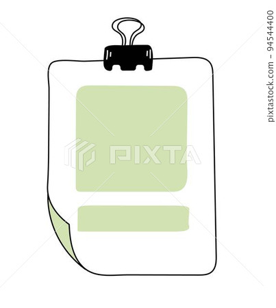 Paper empty sheet in doodle style. Sketch stikers vector illustration for notes. Doodle checklist Paper empty sheet in doodle style. Sketch stikers vector illustration for notes. Doodle checklist 94544400