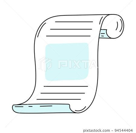 Paper empty sheet in doodle style. Sketch stikers vector illustration for notes. Doodle checklist Paper empty sheet in doodle style. Sketch stikers vector illustration for notes. Doodle checklist 94544404