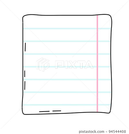 Paper empty sheet in doodle style. Sketch stikers vector illustration for notes. Doodle checklist Paper empty sheet in doodle style. Sketch stikers vector illustration for notes. Doodle checklist 94544408