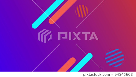 Image of abstract shapes moving against purple background Image of abstract shapes moving against purple background 94545608