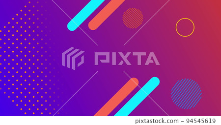 Image of abstract shapes moving against purple background Image of abstract shapes moving against purple background 94545619
