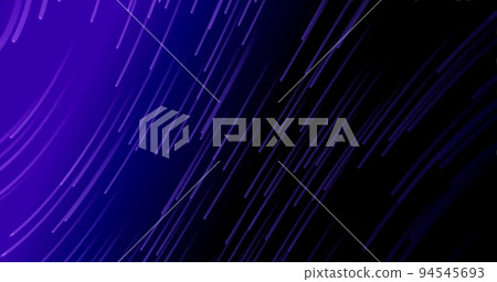 Image of glowing lights trail against purple background Image of glowing lights trail against purple background 94545693