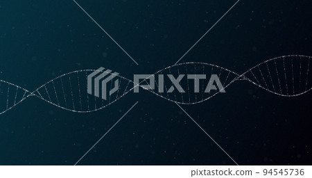 Image of DNA structure against black background Image of DNA structure against black background 94545736