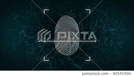 Fingerprint scanner against network of connections Fingerprint scanner against network of connections 94545800