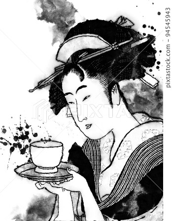 Selected famous beauties of the six houses Re-departure Nanbaya Okita ink version 94545943