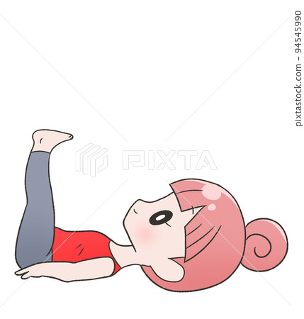 Woman doing yoga half plow pose 94545990