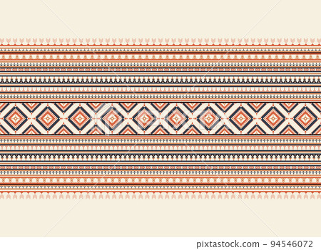 Geometric ethnic oriental pattern background. Design for texture, wrapping, clothing, batik, fabric, wallpaper and background. Pattern embroidery design. 94546072