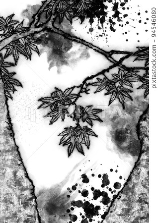 One Hundred Famous Views of Edo Autumn Leaves in Mama Tegona Shrine Bridge Ink Version One Hundred Famous Views of Edo Autumn Leaves in Mama Tegona Shrine Bridge Ink Version 94546080