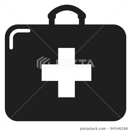 First aid lit black icon. Medical pack First aid lit black icon. Medical pack 94546266