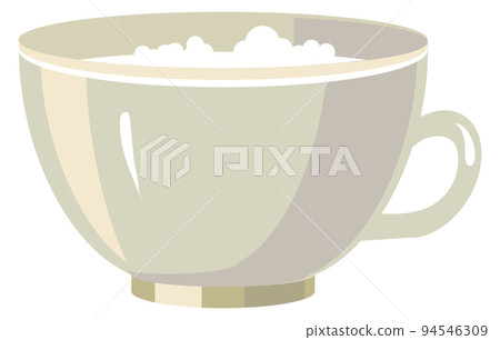 Cappuchino in ceramic cup. Cartoon hot drink mug icon 94546309