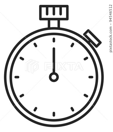 Stopwatch line icon. Tiem measuring symbol. Competition sign Stopwatch line icon. Tiem measuring symbol. Competition sign 94546512