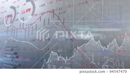 Image of data processing over gray background 94547470