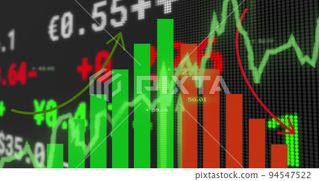 Image of data processing over black background Image of data processing over black background 94547522