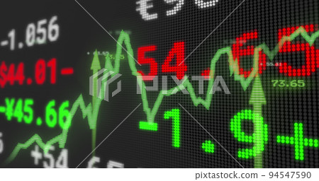 Image of data processing over black background Image of data processing over black background 94547590