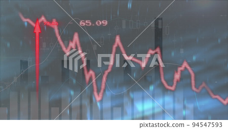 Image of data processing over black background Image of data processing over black background 94547593