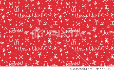 Merry Christmas wrapping paper design, seamless - Stock Illustration  [94548240] - PIXTA