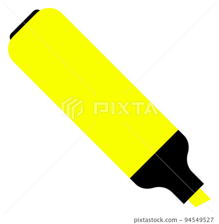 Yellow office marker icon. Writing highlighter tool Yellow office marker icon. Writing highlighter tool 94549527