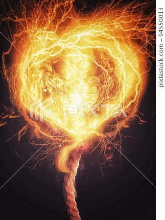 Illustration of flames in a case 94550013